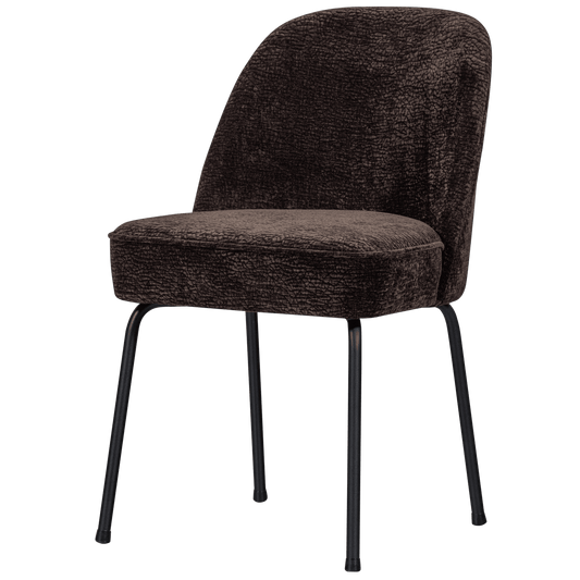 BePureHome Vogue eetkamerstoel 3d chenille donkerbruin