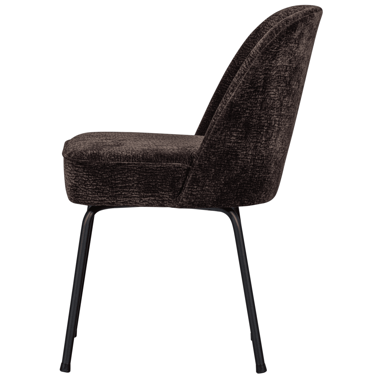 BePureHome Vogue eetkamerstoel 3d chenille donkerbruin