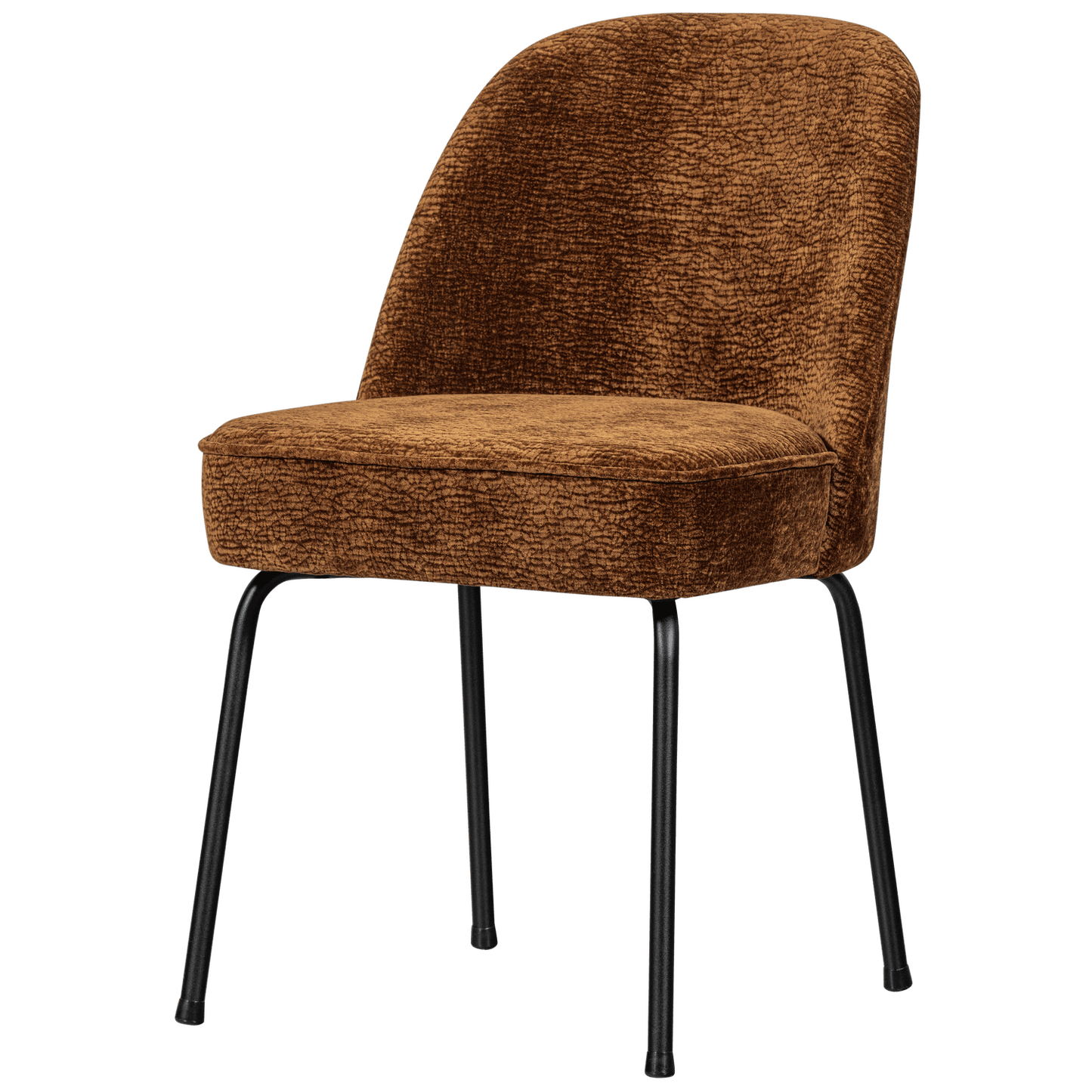 BePureHome Vogue eetkamerstoel 3d chenille midden bruin