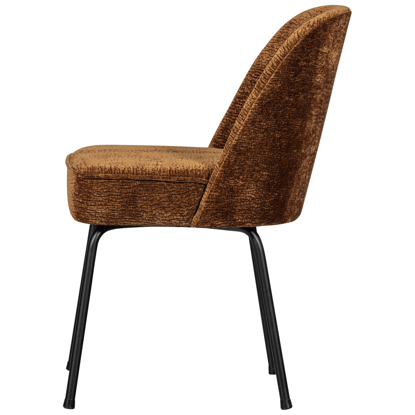 BePureHome Vogue eetkamerstoel 3d chenille midden bruin