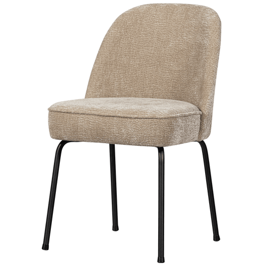 BePureHome Vogue eetkamerstoel 3d chenille zand