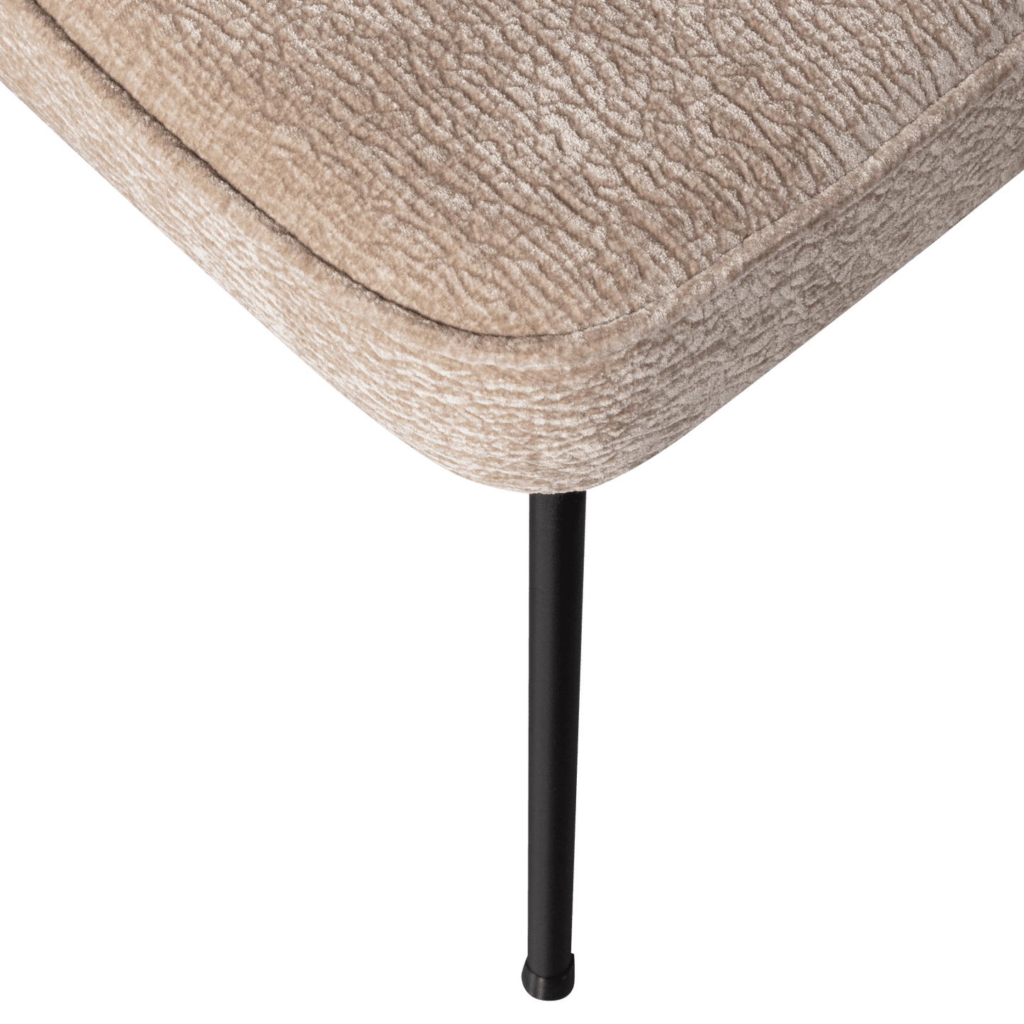 BePureHome Vogue eetkamerstoel 3d chenille zand