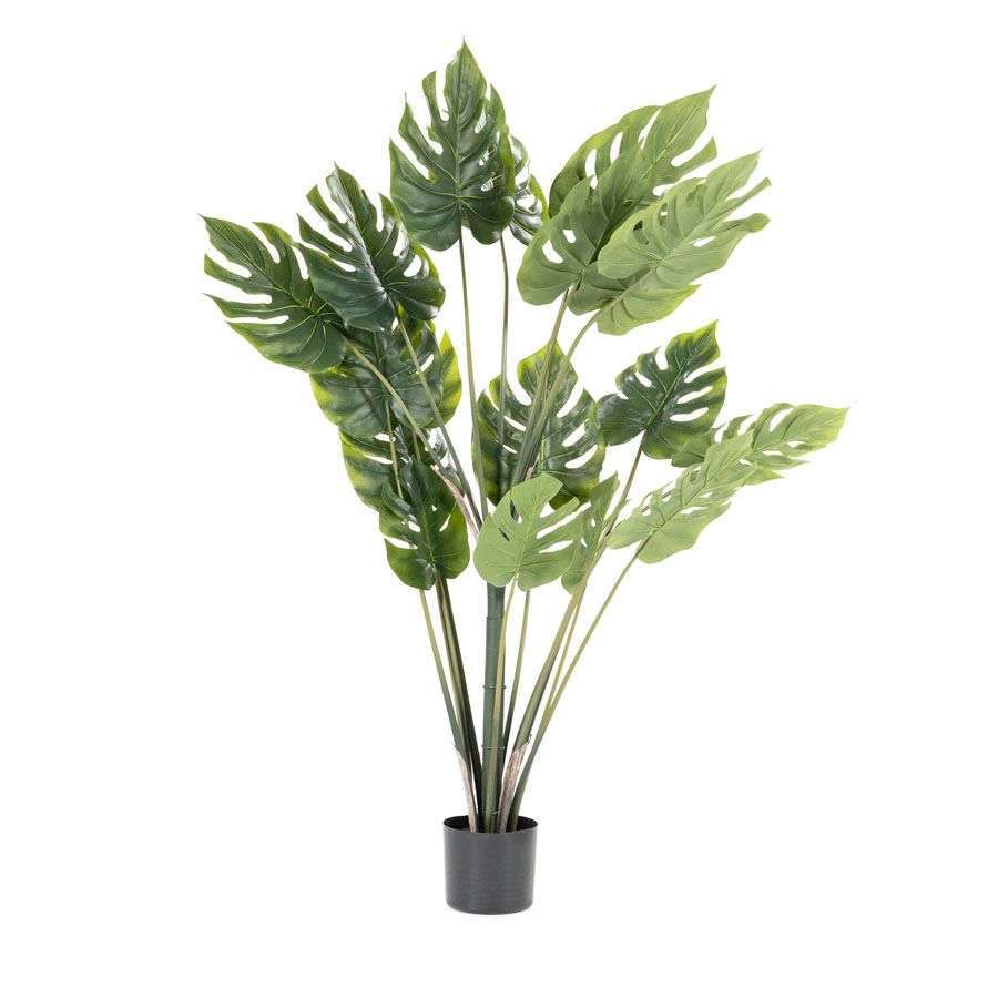 By-Boo Philodendron Monstera kunstplant M (set van 2)