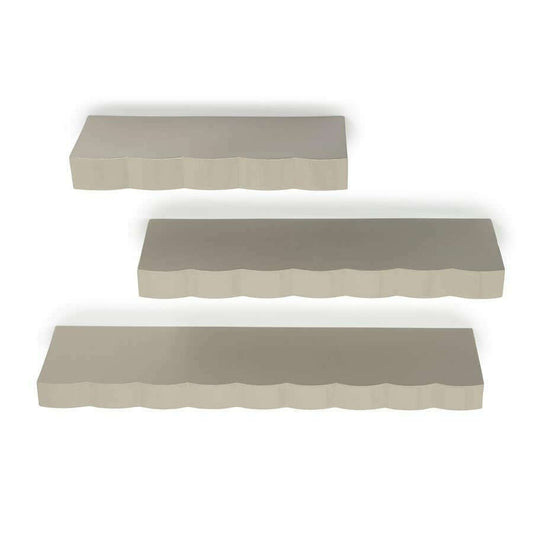 By-Boo Prinz wandplank taupe (set van 3)