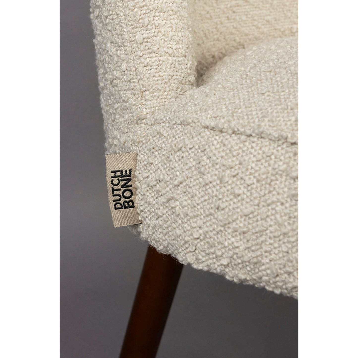 Dutchbone Barbara eetkamerstoel bouclé beige