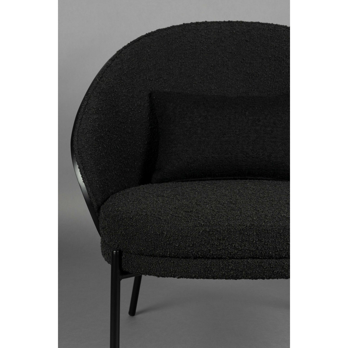 Dutchbone Rodin fauteuil bouclé zwart