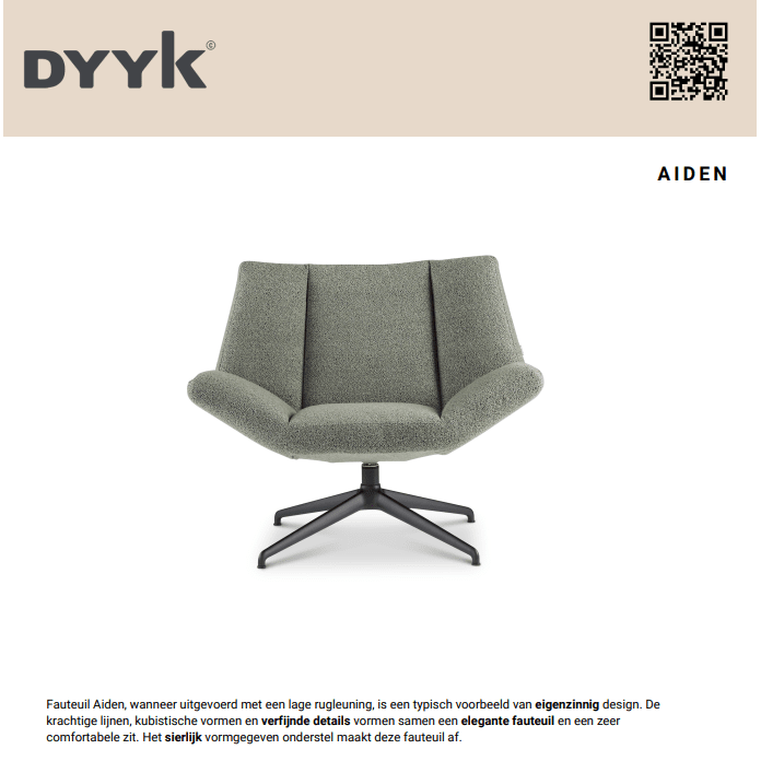 Dyyk Aiden fauteuil laag anodic brown|lodge naturel