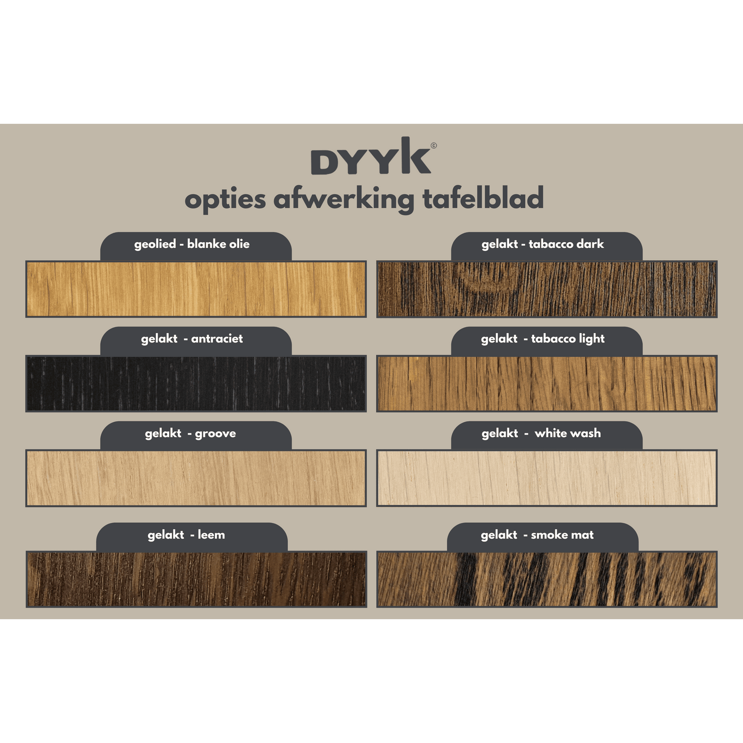 Dyyk Flint eettafel capsule sand