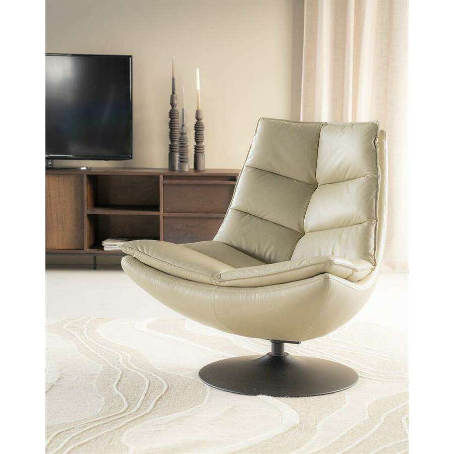 Eleonora Sven fauteuil beige boho leder