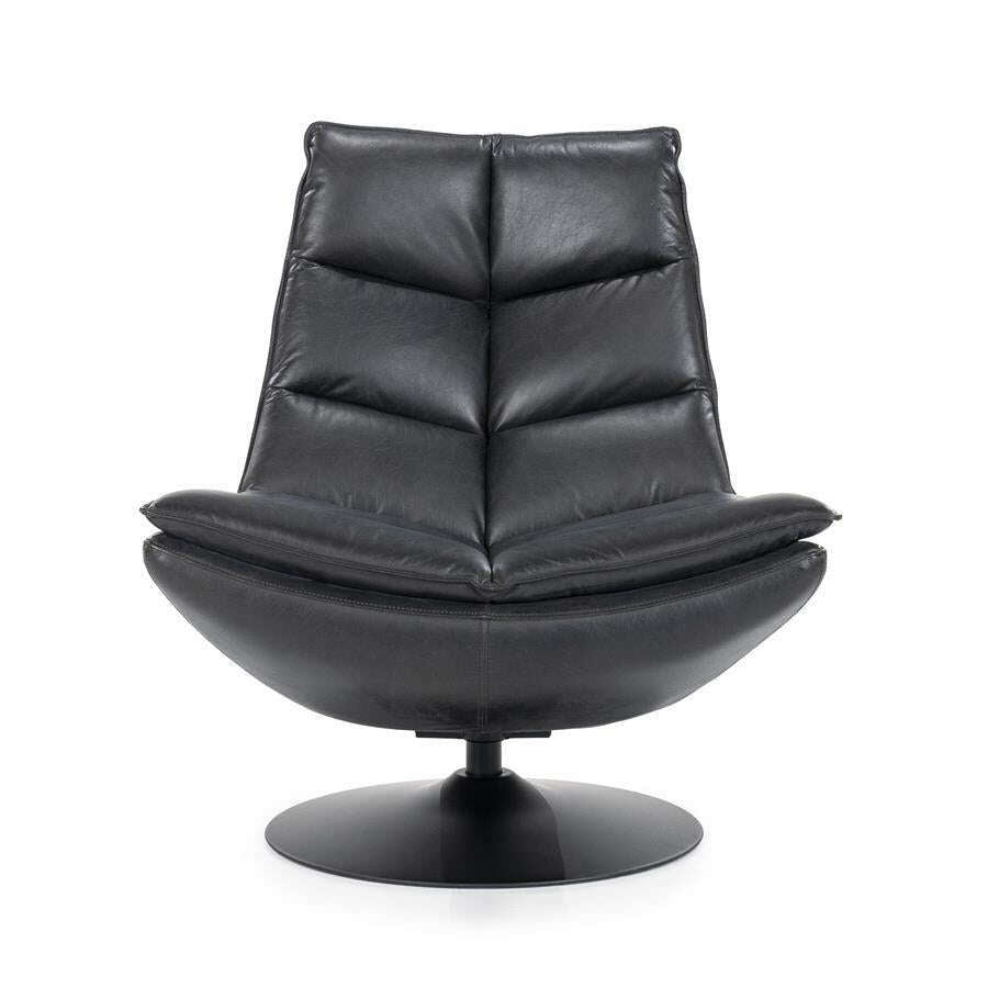 Eleonora Sven fauteuil zwart boho leder