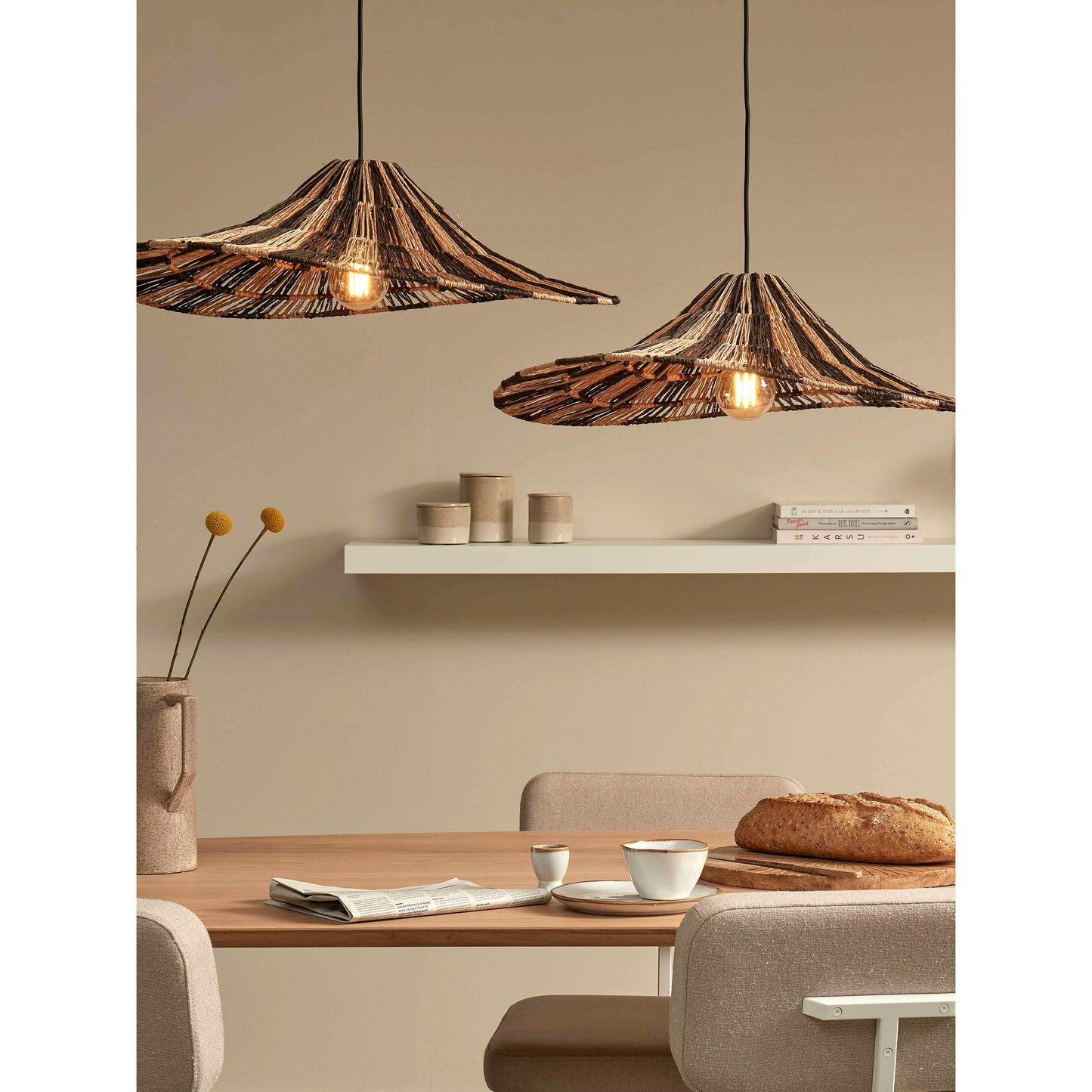 GOOD&MOJO Cuzco hanglamp zwart/naturel