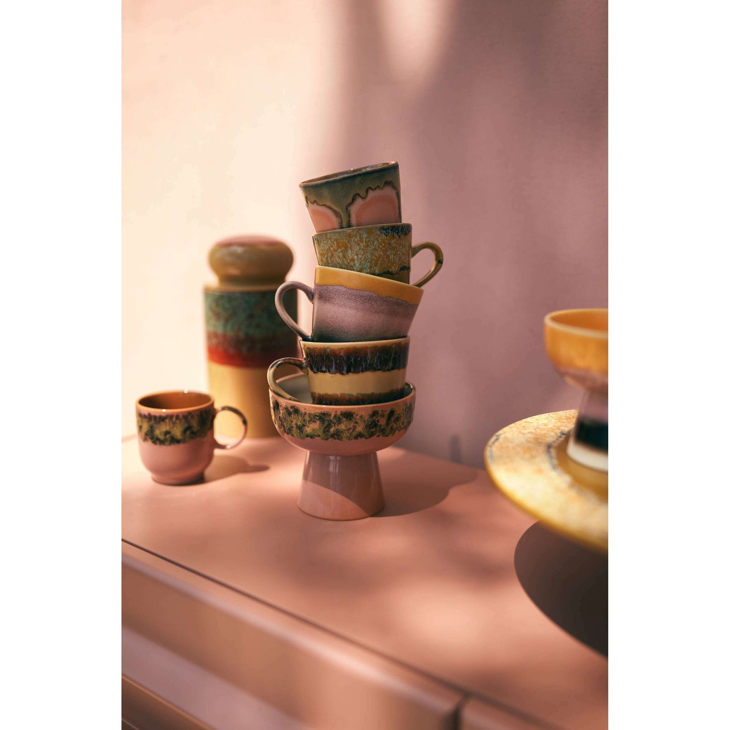 HKliving 70s ceramics: americano mug sunbeam