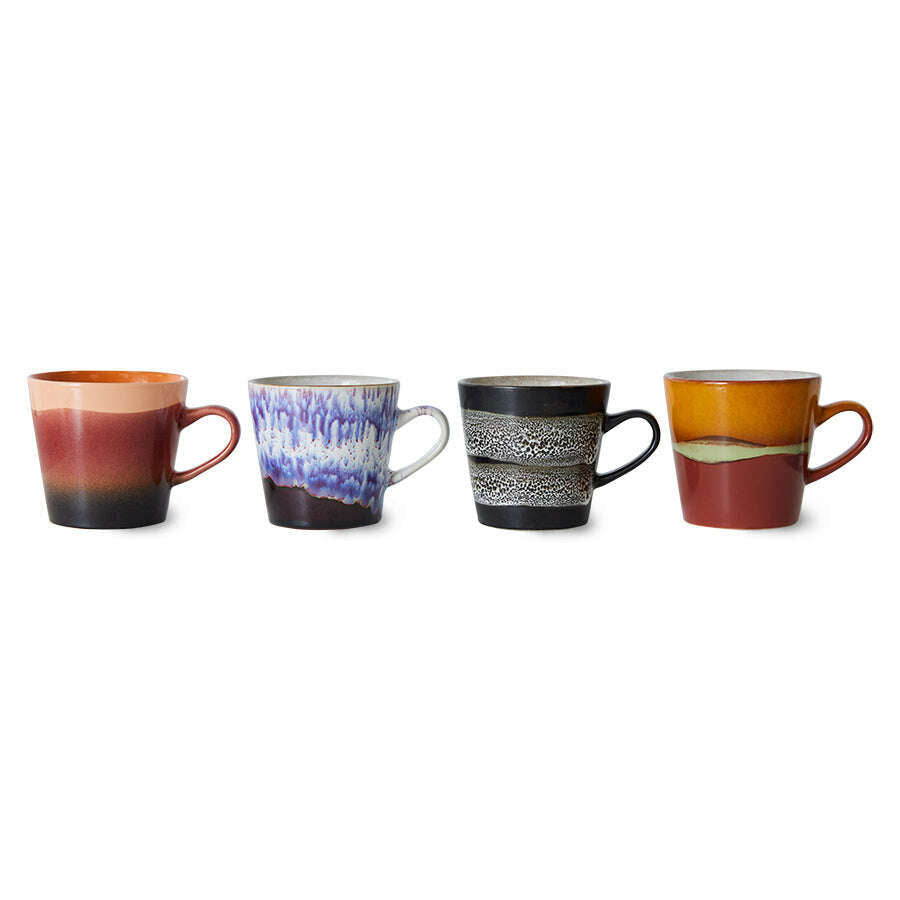 HKliving 70s ceramics: americano mugs friction (set of 4)