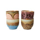 HKliving 70s ceramics: café cups lagoon (set van 4)