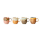 HKliving 70s ceramics: café mugs cape (set van 4)