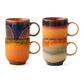 HKliving 70s ceramics: coffee mugs brazil (set of 4)