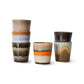 HKliving 70s ceramics: coffee mugs elements
 (set of 6)