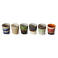 HKliving 70s ceramics: coffee mugs grounding (set of 6)