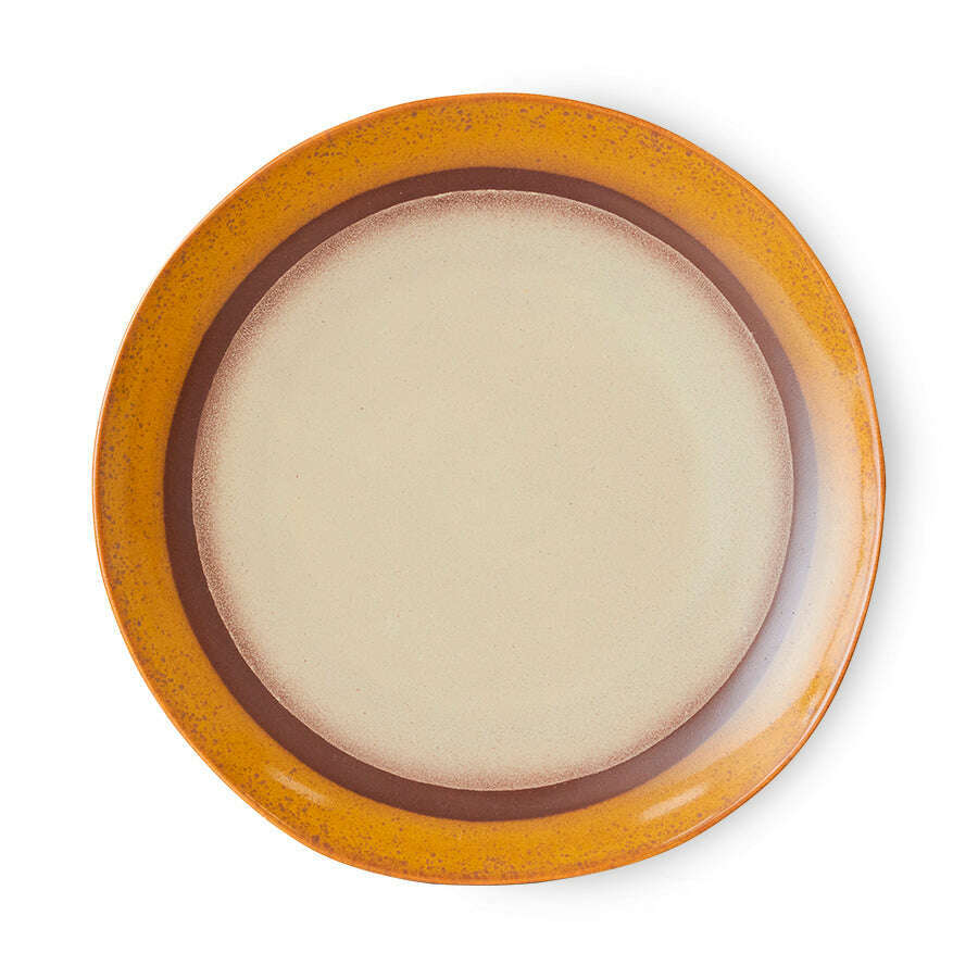 HKliving 70s ceramics: dinner borden coconut (set van 2)