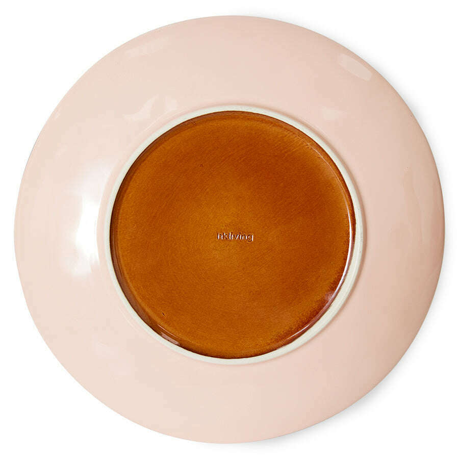 HKliving 70s ceramics: dinner plates bedrock (set of 2)