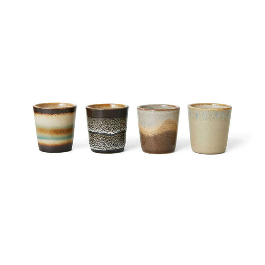 HKliving 70s ceramics: egg cups granite (set of 4)