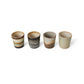 HKliving 70s ceramics: egg cups granite (set of 4)