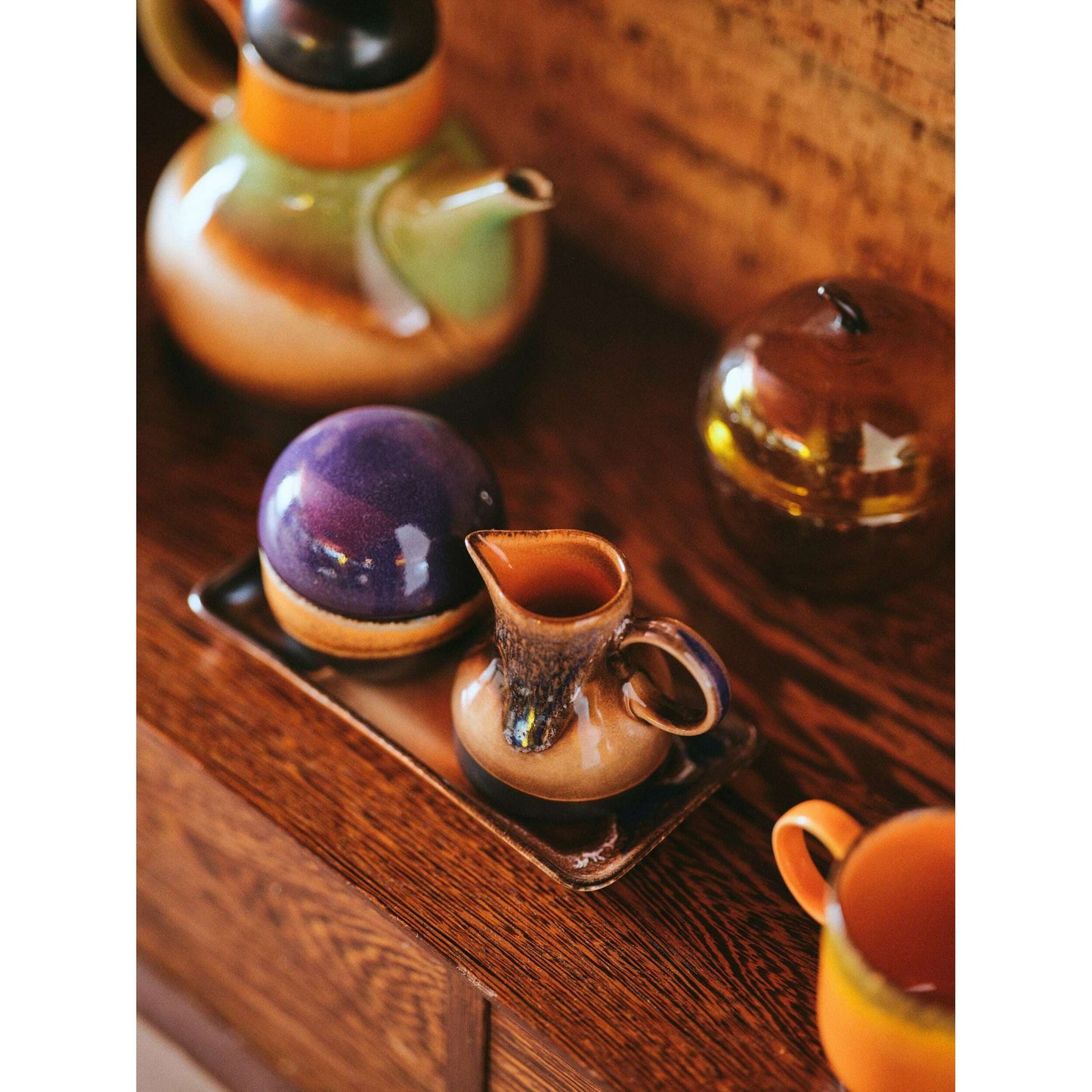 HKliving 70s ceramics: small trays twenty four hours (set of 2)