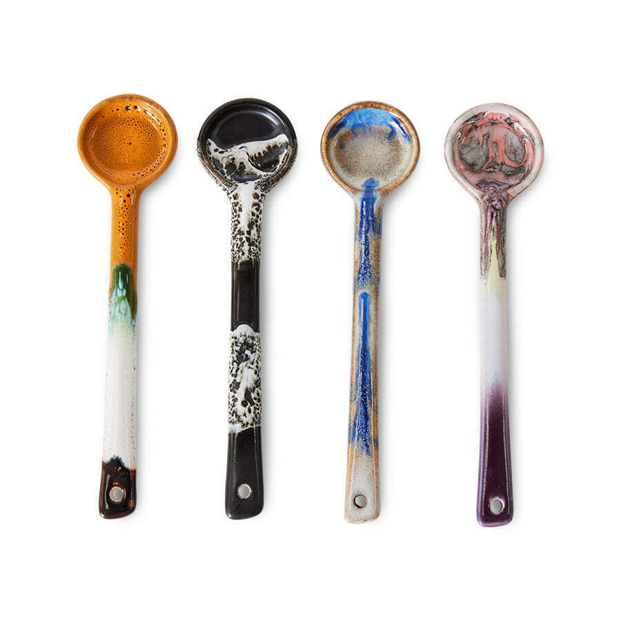 HKliving 70s ceramics: spoons M force (set of 4)