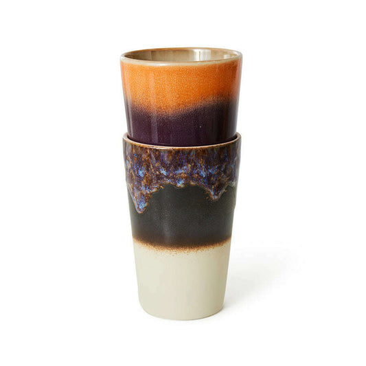 HKliving 70s ceramics: tea mugs dusk (set of 2)