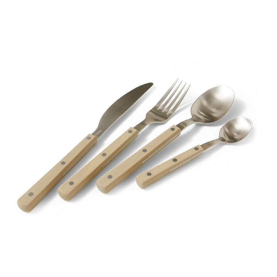 HKliving 70s cutlery dessert spoon olive