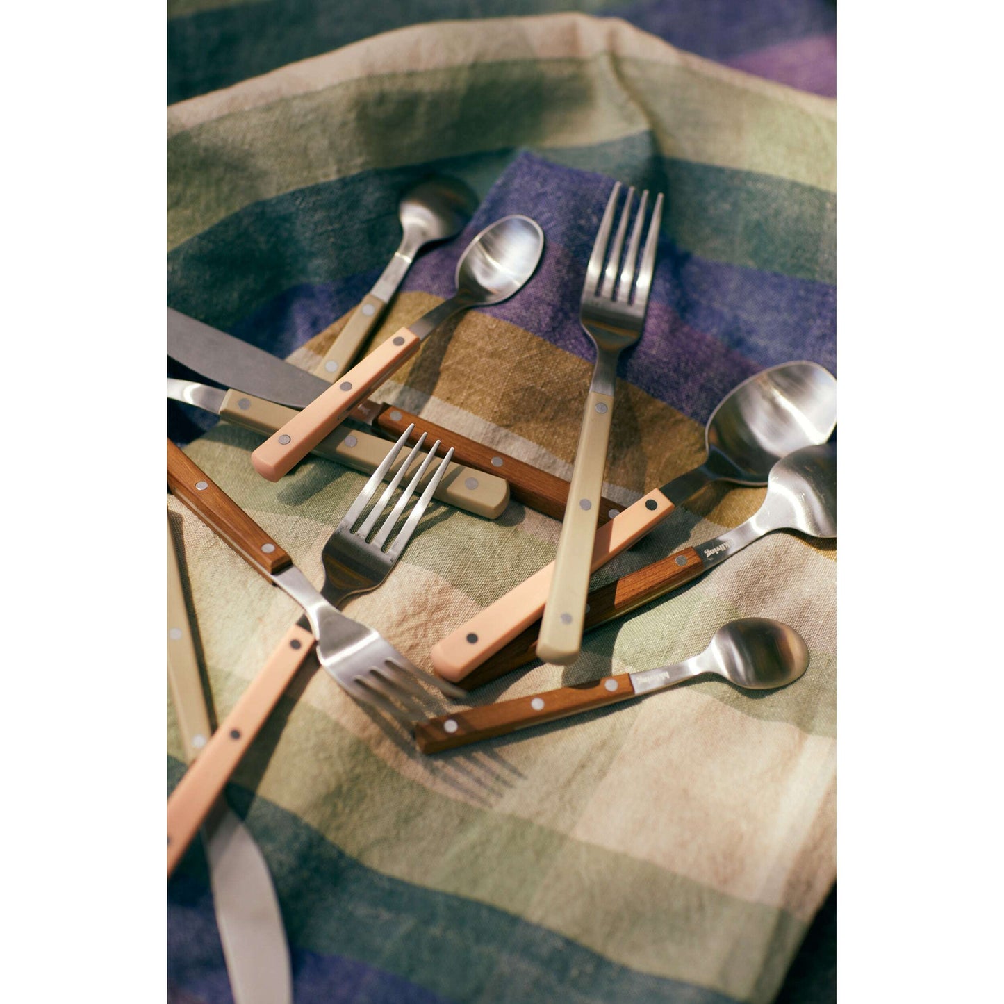 HKliving 70s cutlery fork olive