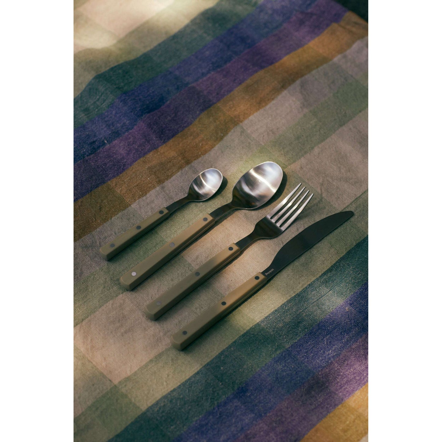 HKliving 70s cutlery fork olive