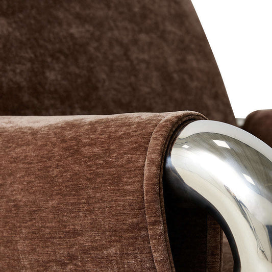 HKliving armleuning kussens tbv chrome lounge fauteuil velvet bruin