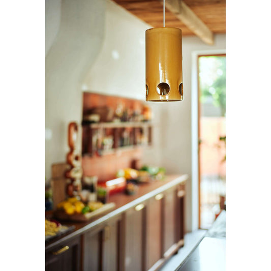 HKliving Ceramic hanglamp mustard