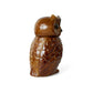 HKliving Ceramic owl jar roasted