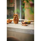 HKliving Ceramic owl jar roasted