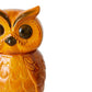 HKliving Ceramic owl jar tangerine