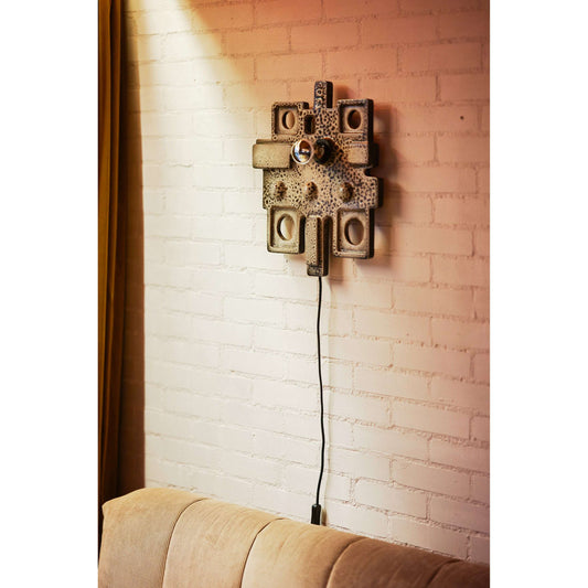 HKliving Ceramic relief wall lamp