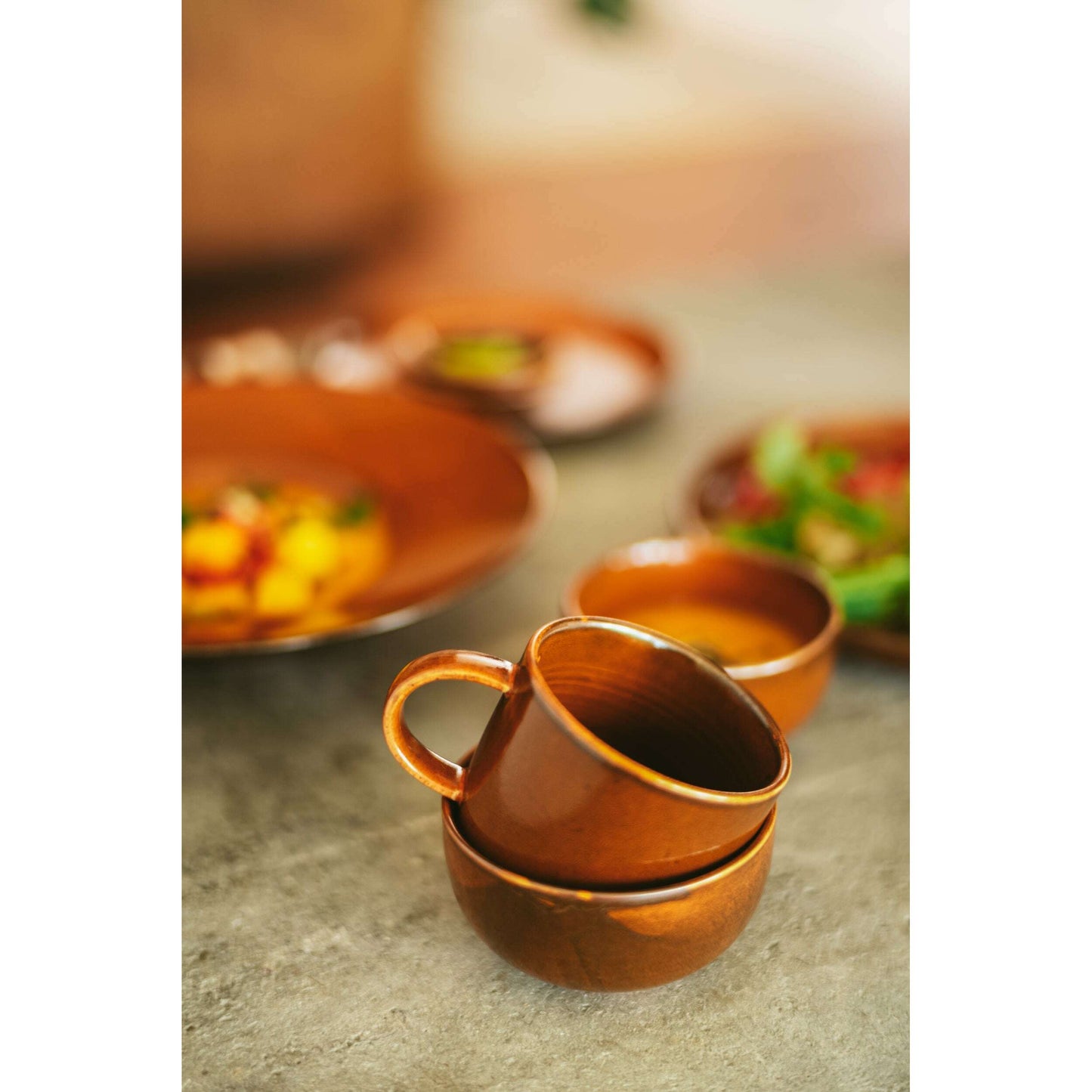 HKliving Chef ceramics: bowl burned orange