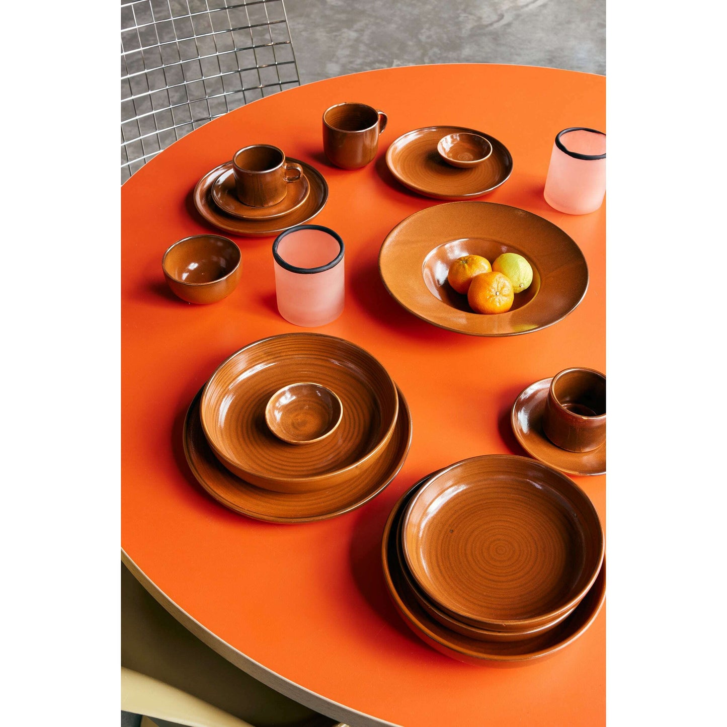 HKliving Chef ceramics: deep plate L burned orange