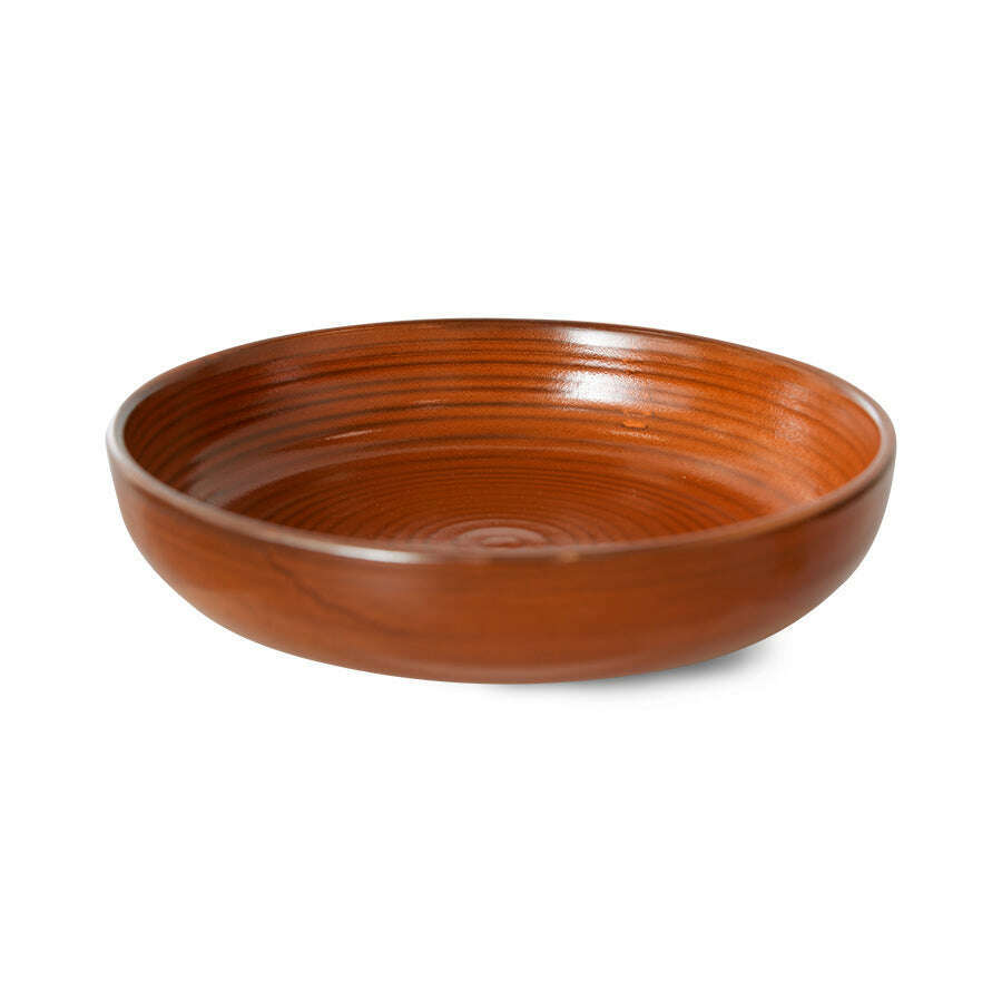 HKliving Chef ceramics: deep plate M burned orange