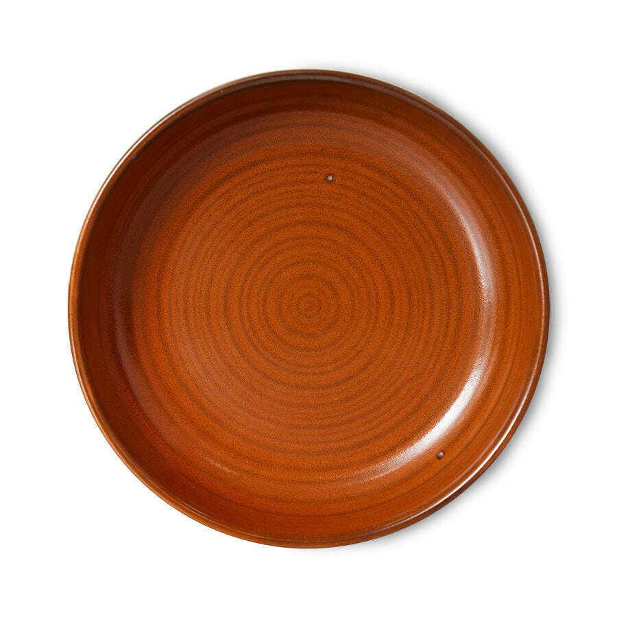 HKliving Chef ceramics: deep plate M burned orange