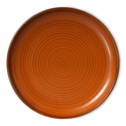 HKliving Chef ceramics: dinner plate burned orange