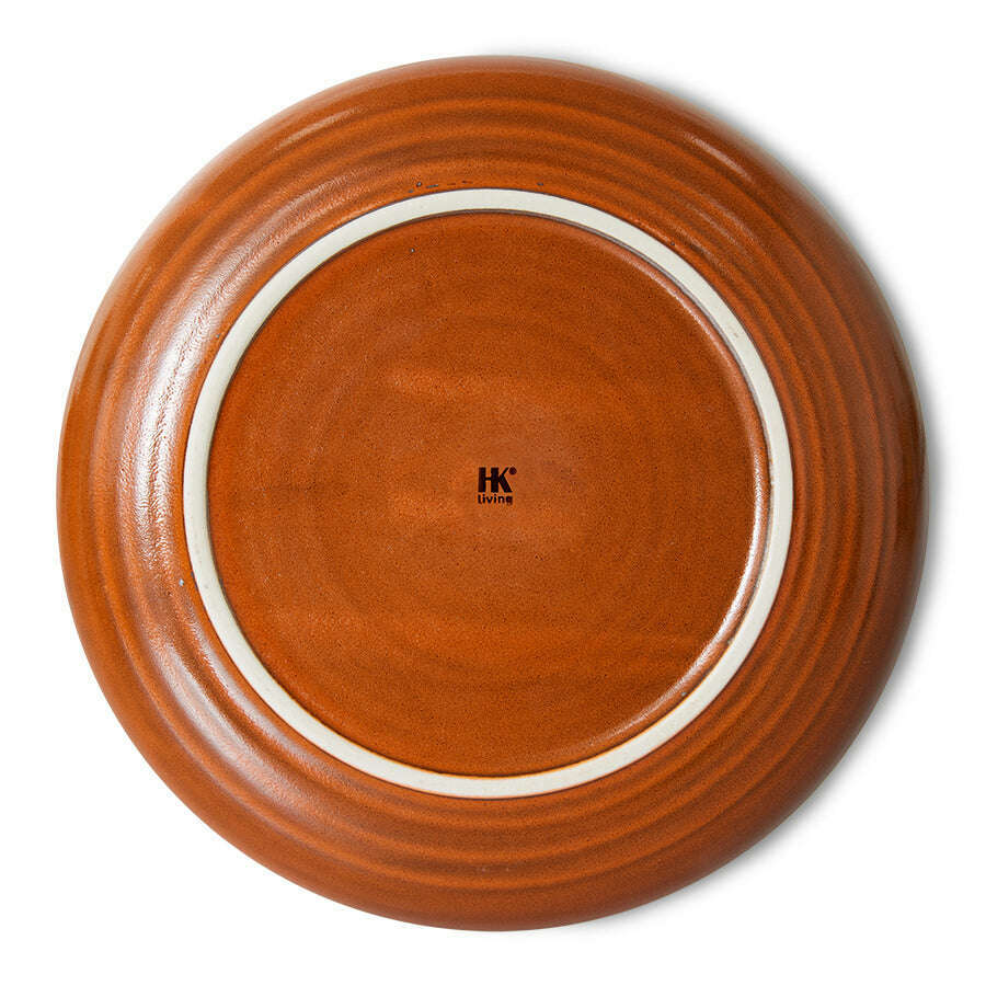 HKliving Chef ceramics: dinner plate burned orange