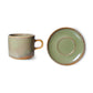 HKliving Chef ceramics: kop en schotel moss green