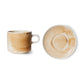 HKliving Chef ceramics: kop en schotel rustic cream/brown