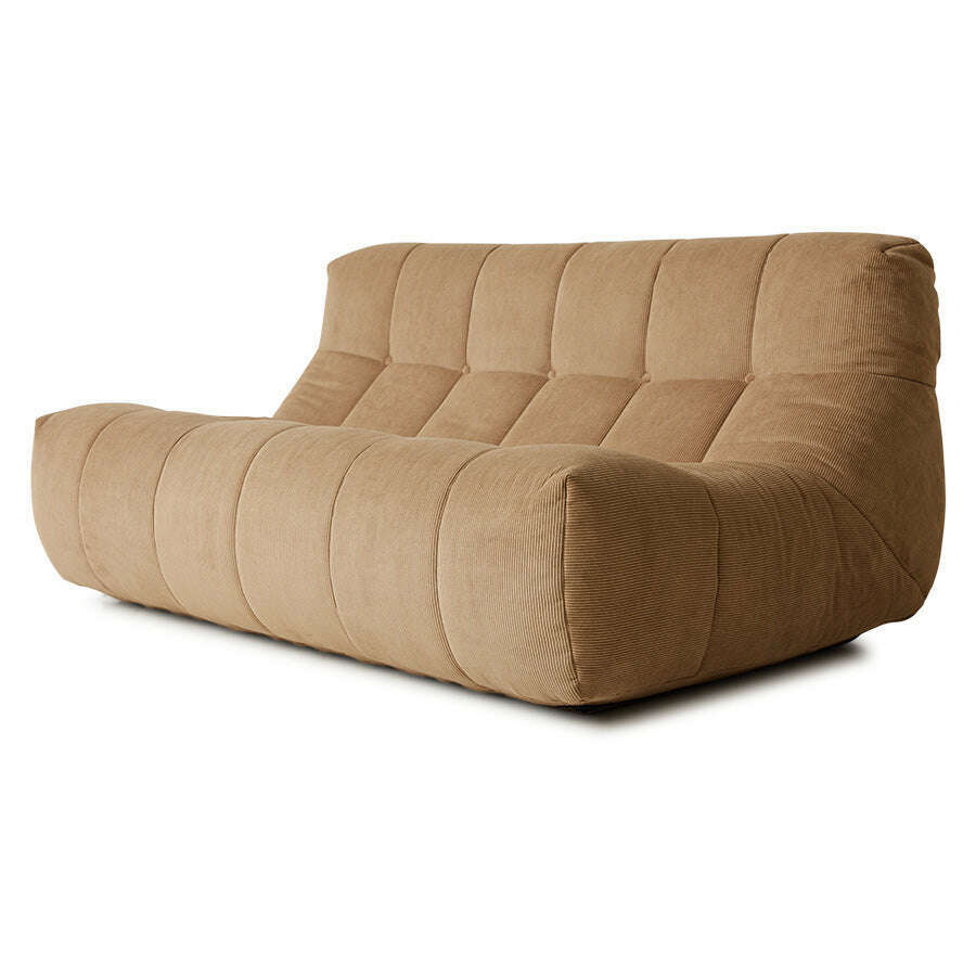 HKliving Lazy lounge bench corduroy rib bruin