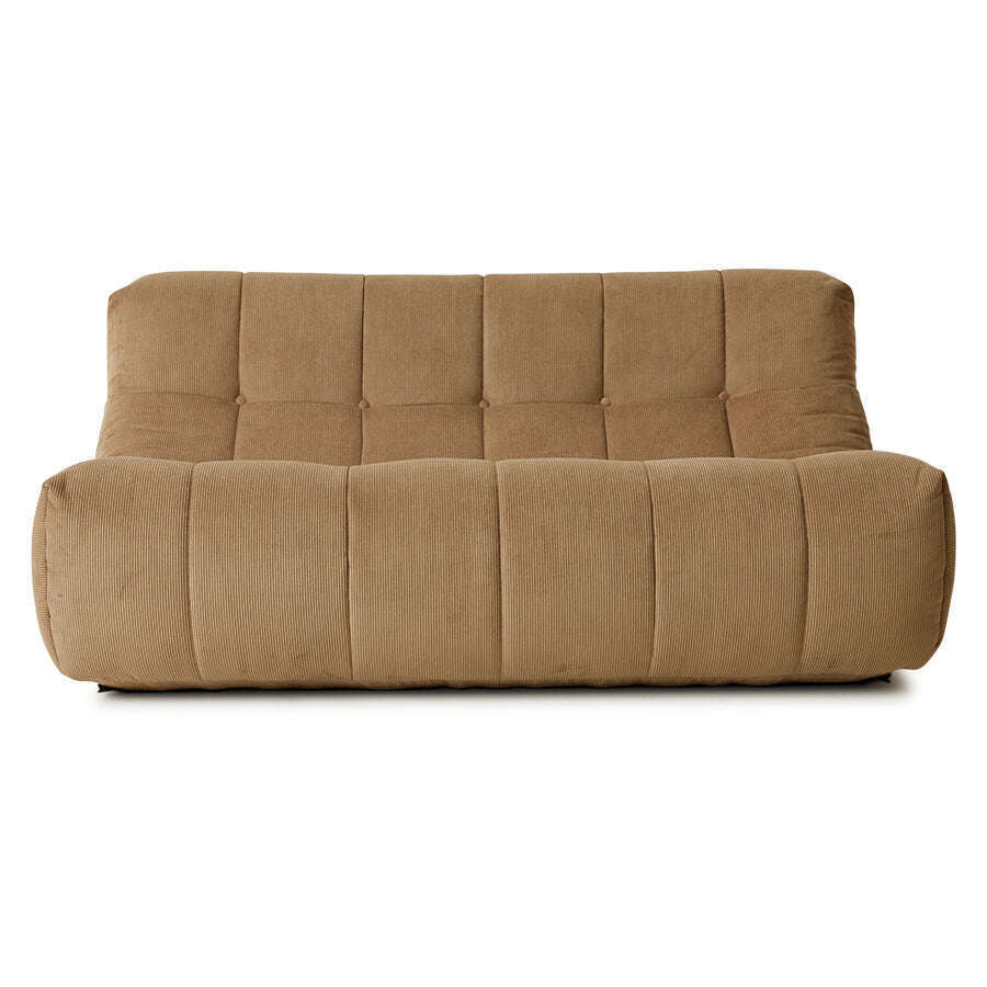 HKliving Lazy lounge bench corduroy rib bruin