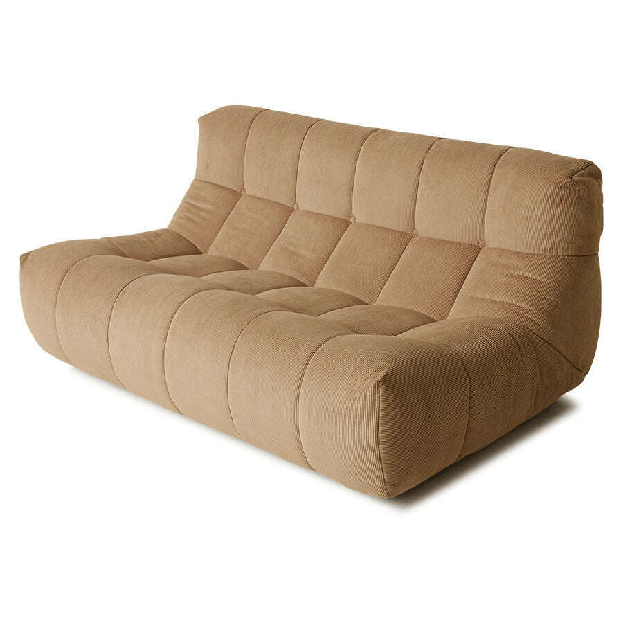 HKliving Lazy lounge bench corduroy rib bruin