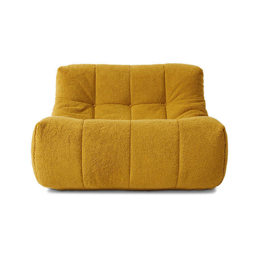 HKliving Lazy Lounge fauteuil fluffy ochre